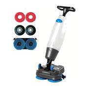 Lavadora de Pisos Comercial, Fregadora de Suelos Profesional, Cepillo Rotativo 360°, Fregadora Sin Cable, Limpieza Húmeda y Seca, Capacidad de Limpieza de 13000 pies²/h White