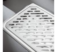 Lavadora de tazas de acero inoxidable de alta presión para mostrador de bar, enjuague de vidrio comercial para cafetería con bandeja de drenaje y chorros de pulverización, limpieza de inserción de