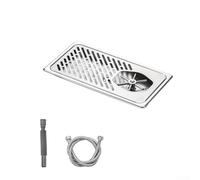 Lavadora de vasos de acero inoxidable de alta presión con bandeja de drenaje, limpiador de mostrador de barra debajo de la encimera, ahorra espacio, compacto para cafetería, restaurante (mediano)