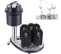 Lavadora eléctrica de copas de vino con 5 cepillos, 800 tazas/h, limpieza impermeable de 360° para hoteles, restaurantes, bares, cafeterías, solución eficiente de pulido de vidrio