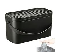 Lavadora eléctrica de vasos, enjuagadora de vidrio recargable de 360° con tanques de 2,6 L y 3,5 L, limpiador de fuente compacto para tazas de 3 a 15 cm de diámetro