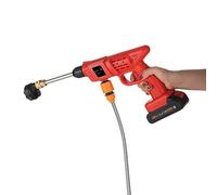 Lavadora eléctrica inalámbrica de 300 W, máquina de alta potencia con boquilla rociadora 6 en 1 y batería recargable, limpiador a presión portátil para limpieza de pisos de cercas