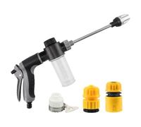Lavadora eléctrica inalámbrica - Limpiador en aerosol a presión de acero inoxidable | Mini lavadora potente para coche con 3 modos de pulverización y punta giratoria de 360 grados | Portátil de alta