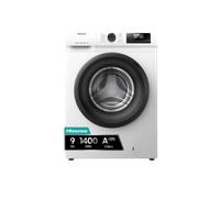 Lavadora Hisense WF1Q9041BW - 9kg, 1400 RPM, Motor Inverter, Función Vapor, Clase A - Blanco