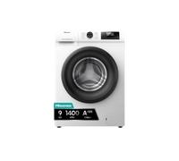 Lavadora Hisense WF1Q9041BW - 9kg, 1400 RPM, Motor Inverter, Vapor Steam, Clase A - Blanco