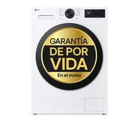 Lavadora Inteligente | LG F4X5013TLB, AI Direct Drive, TurboWash 360º, Selector LCD, 13kg, 1400rpm, Serie 500, Un 30% más eficiente que A, Blanca - F4X5013TLB