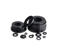 lavadora plana de silicona, Espaciadores de arandelas plástico M2 M4 M3, espesor 0,5 mm DIN125 Junta plana arandela 100 piezas(M4x9x0.8)