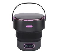Lavadora Portátil, 13L Gran Capacidad Totalmente Automática 40W Mini Lavadora Efecto Mano Fácil de Usar Lavadora Plegable con Manguera de Desagüe para Apartamento Dormitorio