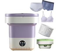 Lavadora portátil con secadora giratoria, mini lavadora plegable 2 en 1 con múltiples modos de tiempo, compacta para ropa de bebé, ropa interior, viajes y camping