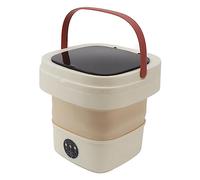 Lavadora Portátil de 6 L, Minilavadora Plegable, Minilavadora de Alta Capacidad, Eliminación Profunda de Manchas, Limpieza Potente, Deshidratador Incorporado(Cuajada de leche de la UE)