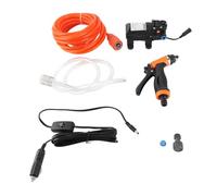 Lavadora portátil de alta presión, 12V, 72W, potente kit de lavado, vehículos de jardín, color gris