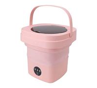 Lavadora Portátil Lavadora Automática Plegable de 6 5 L Centrifugadora Mini Cubeta de Lavado Pequeña para Ropa Interior Ropa de bebé Dormitorio Viaje en Caravana Regalo (Rosa)