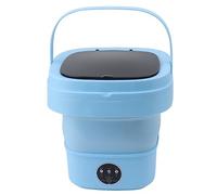 Lavadora Portátil, Mini Lavadora Gran Capacidad, Deshidratador Integrado Lavado Semi Automático, Lavadora Plegable 6L con Manguera para Calcetines, Ropa de Bebé, Toallas, Ropa Delicada(Azul UE)
