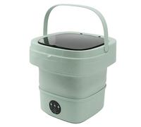 Lavadora Portátil, Mini Lavadora Gran Capacidad, Deshidratador Integrado Lavado Semi Automático, Lavadora Plegable 6L con Manguera para Calcetines, Ropa de Bebé, Toallas, Ropa Delicada(UE verde)