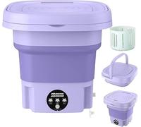 Lavadora portátil, mini lavadora, mini lavadora portátil con centrifugado, mini lavadora plegable con 3 modos de limpieza profunda, medio lavado automático