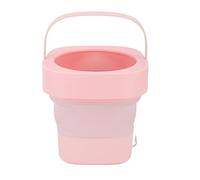Lavadora Portátil, Mini Lavadora Plegable, Capacidad de 6, 5 L, Completamente Automática, Lavadora Semiautomática de Limpieza Profunda Plegable Adecuada para Lavar Piezas Pequeñas(Rosa)