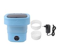 Lavadora Portátil, Mini Lavadora Plegable con Cesta de Drenaje, Apartamento, Lavandería, Camping, RV, Viajes, Ropa Interior, Personal, bebé (Azul)