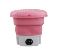 Lavadora Portátil, Mini Lavadora Plegable para Ropa de bebé, Ropa Interior, Artículos Pequeños, Apartamento, Lavandería, Camping, RV, Viajes, Ligera y Fácil de Llevar (Rosa)