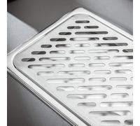 Lavadora profesional de acero inoxidable para cafeterías con bañera de drenaje, eliminación rápida de residuos gracias a las presillas de alta presión, duradero e ideal para mostradores de bares y