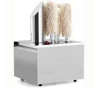 Lavadora pulidora de copas de vino comercial, pulidora eléctrica de limpieza de secadora de cristalería de acero inoxidable con cepillos 5/8, calefacción y secado, para bares, hoteles - 1200W 5-brush