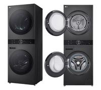 LG WT1210BBF lavadora-secadora Independiente Carga frontal Negro A