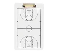 Lavagna bianca da basket cancellabile a secco - Appunti per coaching su entrambi i lati | Scheda strategica sportiva portatile per calcio, calcio e hockey | Pianificatore di formazione in PVC per all