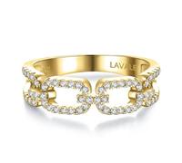 LAVALE Anillos de moissanita para mujer, 60 unidades, color D, claridad VVS1, diamantes creados en laboratorio, anillos de plata de ley, apilables, anillo de eternidad, anillo de boda de moissanita
