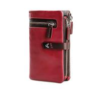 Lavalen® Geldbörse Damen aus Echtleder mit RFID-Schutz - Portemonnaie mit Münzfach und Kartenfächern - Stilvolle Brieftasche in Handarbeit - Elegantes Geschenk für Frauen