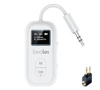 Lavales SafeFly Pro Transmisor Receptor Adaptador de Audio Bluetooth 5.3 Con Pantalla para 2 Auriculares, Compatible Con Jack de 3,5 mm en Aviones, Televisores