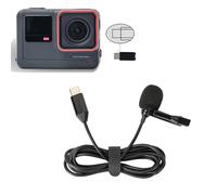 Lavalier Micrófono compatible con Insta360 Ace Pro/360 Ace, micrófono con cancelación de ruido tipo C, cable de micrófono de 5 pies