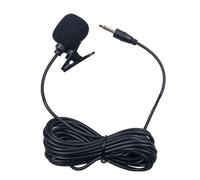 Lavalier - Micrófono con clip de 3,5 mm para Lavalier de 3,5 mm, incluyendo teléfonos móviles, por lo que es accesible para cualquier persona independientemente de la experiencia técnica (2 polos)