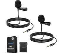 Lavalier - Micrófono de solapa (2 unidades), condensador omnidireccional con cable, micrófono Lav para escenario, YouTube, transmisión en vivo, compatible con transmisor inalámbrico Rode Wireless GO