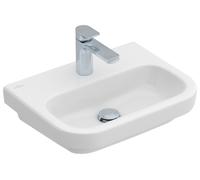 Lavamanos Architectura de Villeroy & Boch, angular, agujero para grifo en el centro, sin rebosadero, 500x380mm, 437351R1, Color: Cerámica Blanca