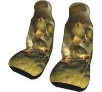 LaVami Fundas para Asientos de Coche, Protector de Asiento Delantero de Arte de Pesca de Carpa, Ajuste Universal, Juego de Fundas para Asientos Interiores de Coche, 2 uds.