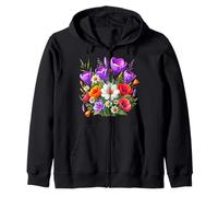 Lavanda Azafranes Amapolas Rojas Delicadas Margaritas Formas Mania Sudadera con Capucha
