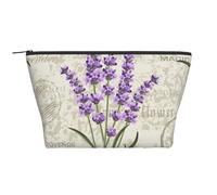 Lavanda en Postal Vintage, Bolsa de artículos de tocador Bolsa de Maquillaje Bolsa de cosméticos Bolsa de artículos de tocador de Viaje portátil