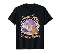 Lavanda Miel Capuchino Mujeres Baristas Sweet Floral Sip Camiseta