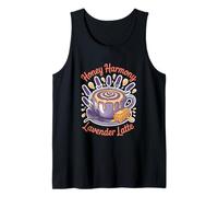Lavanda Miel Capuchino Mujeres Baristas Sweet Floral Sip Camiseta sin Mangas