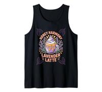 Lavanda Miel Capuchino Mujeres Baristas Sweet Floral Sip Camiseta sin Mangas