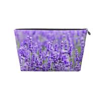 Lavanda Púrpura Impresa, Bolsa de artículos de tocador Bolsa de Maquillaje Bolsa de cosméticos Bolsa de artículos de tocador de Viaje portátil