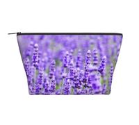 Lavanda Púrpura Impresa, Bolsa de artículos de tocador Bolsa de Maquillaje Bolsa de cosméticos Bolsa de artículos de tocador de Viaje portátil