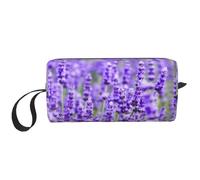 Lavanda Púrpura Impresa, Bolsa de Maquillaje Bolsa de cosméticos Bolsa de artículos de tocador de Viaje portátil Bolsa de Maquillaje