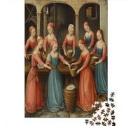 Lavandera medievalEstilo de Pintura vintageRompecabezas De 1000 Piezas para Adultos, Juegos De Desafío para Niños, Regalos38x26cm/1000pcs
