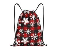 Lavar A Máquina Saco De Gimnasio Lindo Cuadro Rojo Navideño Bolsa De Cuerdas Moderno Gym Bag para Gimnasia, Piscina, Colegio