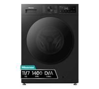 Hisense WD1I1142BBL2 - Lavasecadora 11 kg/7 kg, Fondo 59cm, 1400 rpm, Lavado y Secado 59', Dispensador Automix, Programa Lavado Auto, Función Antiarrugas, iFit™ Fondo Optimizado, Negro