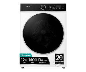 Lavasecadora Hisense WD5i1245BWR - 12/8 kg, 1400 rpm, Libre instalación
