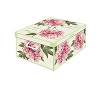 Lavatelli Cajas Almacenaje Cartón y Tapa Peonias 32x42x17,5cm Ropa