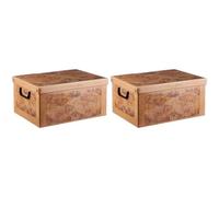 Lavatelli Kanguru Caja de Almacenamiento en cartòn, Modelo Marco Polo, Media 32x42x21cm (028 MP), Mediana (Paquete de 2)