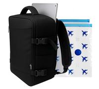 Lavatelli - Mochila Viaje Cabina Avión 40x30x20 cm con 2 Bolsas Vacío 40x45 cm | Vac-u-Bag, Equipaje de Mano Low Cost Ryanair Volotea EasyJet | Compatible con Bomba Vac-u-Pump | Mochila y Accesorios P