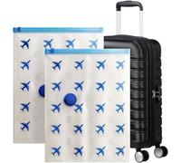 Lavatelli Set 2 Bolsas de Vacío para Ropa Viaje 40x60 cm | Ideal para Maletas Mochilas y Trolleys | Ahorra Espacio Protege de Ácaros y Humedad | Reutilizables Resistentes